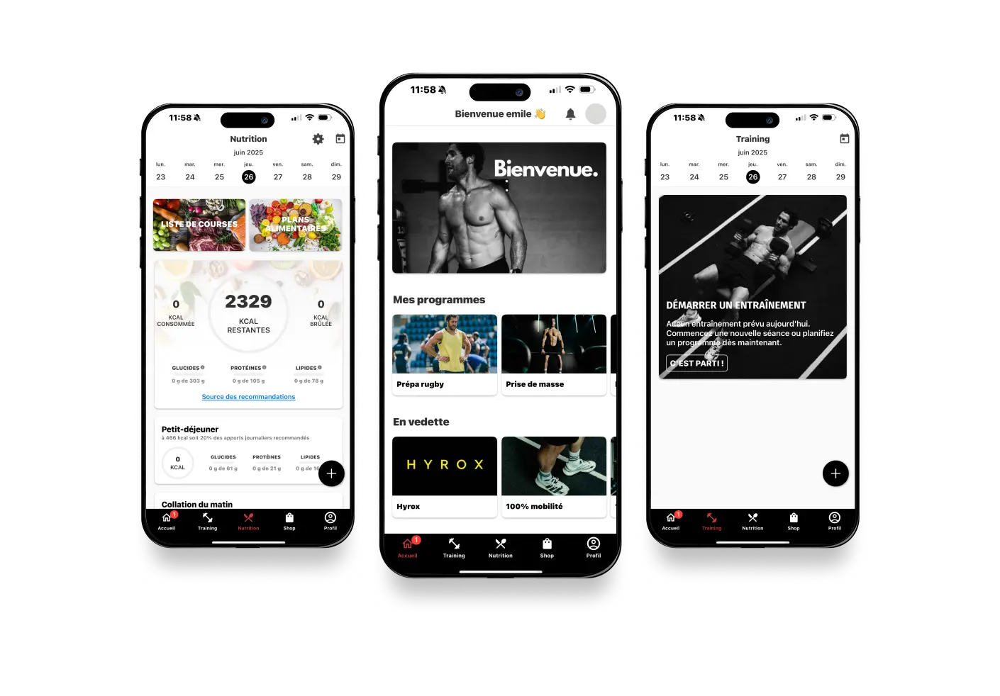 programme sportif et nutrition